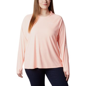 Columbia PFG Tidal Deflector Plus Size, Sudaderas Con Capucha Rosas Para Mujer | 623147-YKS